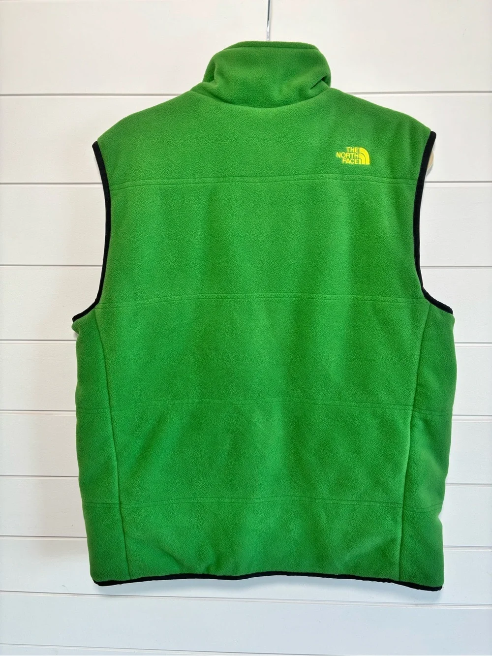 The North Face Vest Sweater Jacket Large Green Reversible Fleece Full Zip